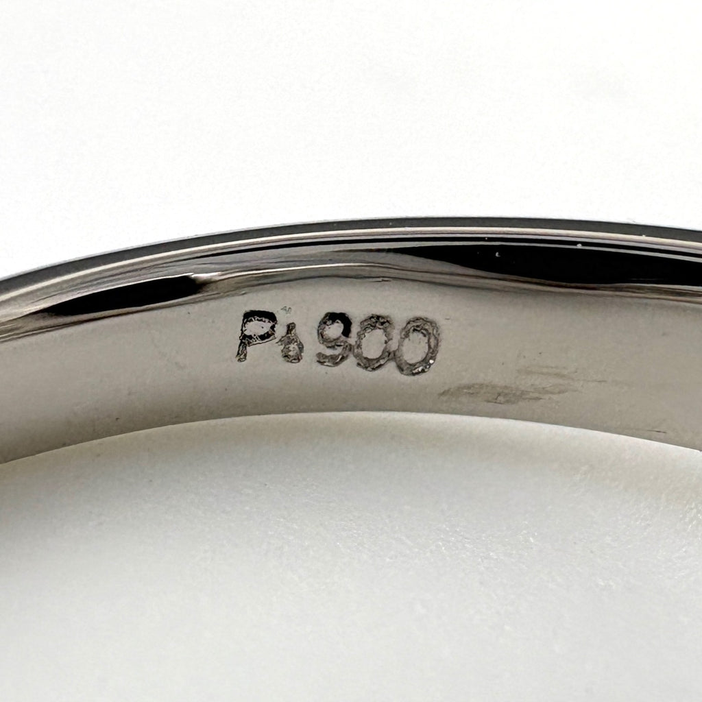 ブラックオパール デザインリング プラチナ 指輪 メレダイヤ リング 12号 Pt900 ブラックオパール ダイヤモンド レディース 【中古】nbjwl