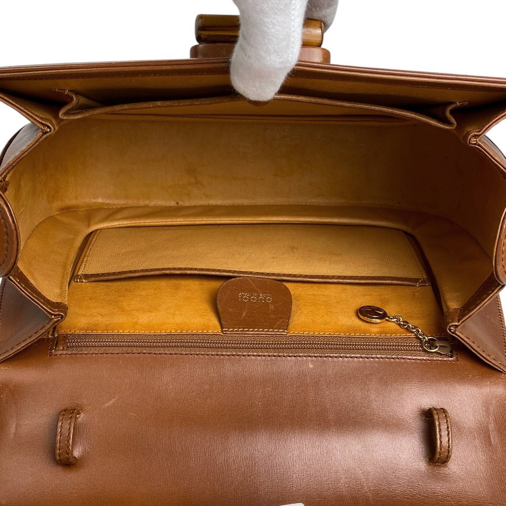 グッチ バンブー ハンドバッグ 2WAY ショルダーバッグ 竹 オールドグッチ 000010633 ハンドバッグ レザー ブラウン レディース 【中古】brbag