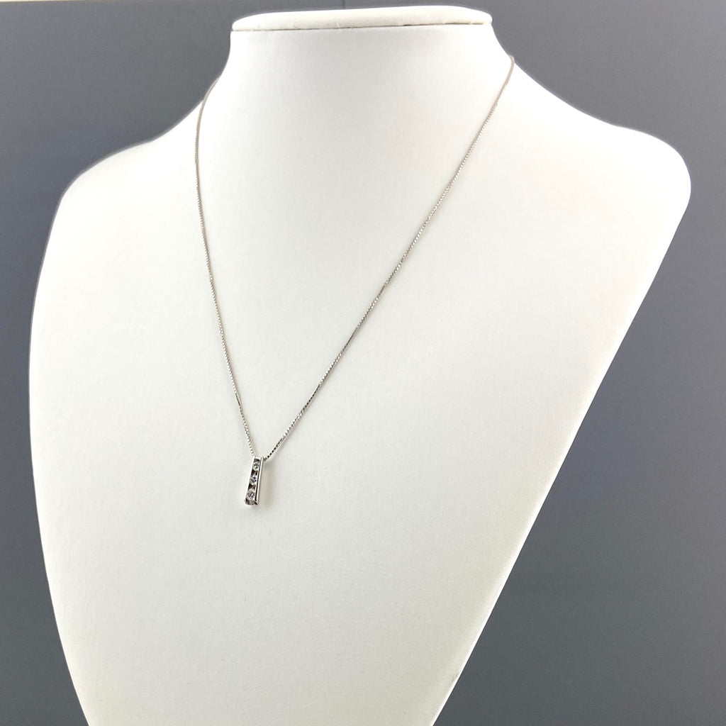 メレダイヤ デザインネックレス プラチナ ペンダント ネックレス Pt900 Pt850 ダイヤモンド レディース 【中古】nbjwl