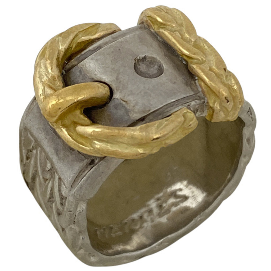 エルメス ディアンヌ リング コンビ 指輪 ベルトモチーフ リング 11号 シルバー シルバー レディース 【中古】bracc