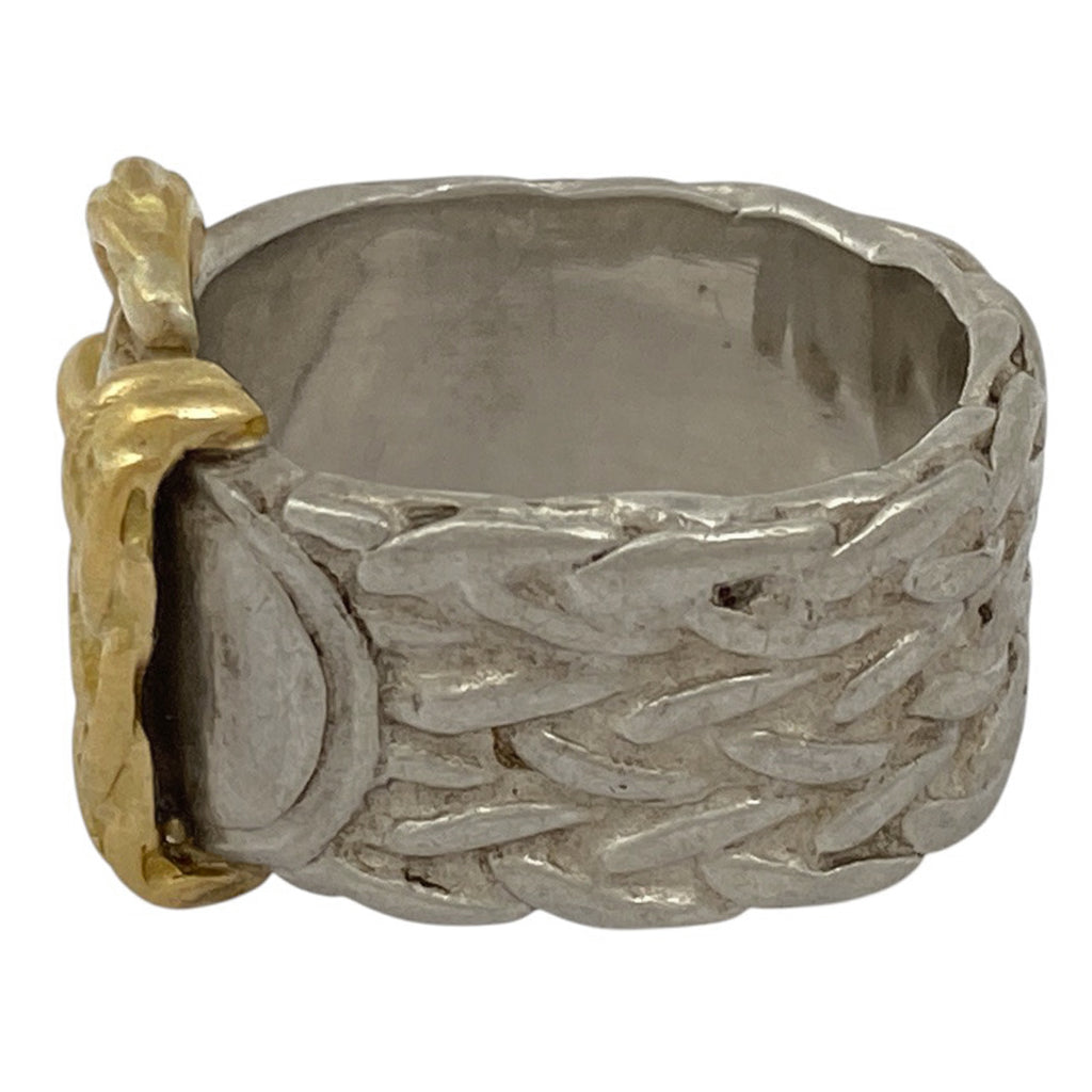 エルメス ディアンヌ リング コンビ 指輪 ベルトモチーフ リング 11号 シルバー シルバー レディース 【中古】bracc