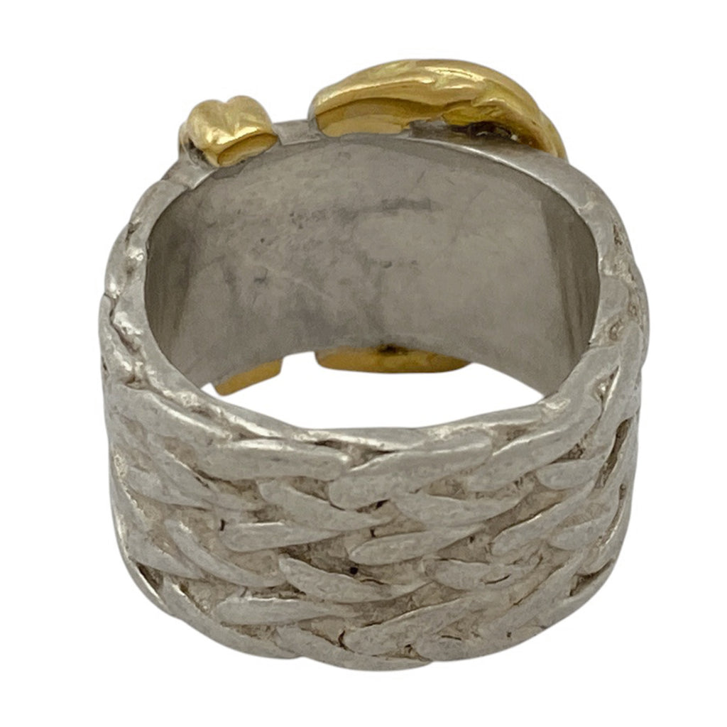 エルメス ディアンヌ リング コンビ 指輪 ベルトモチーフ リング 11号 シルバー シルバー レディース 【中古】bracc