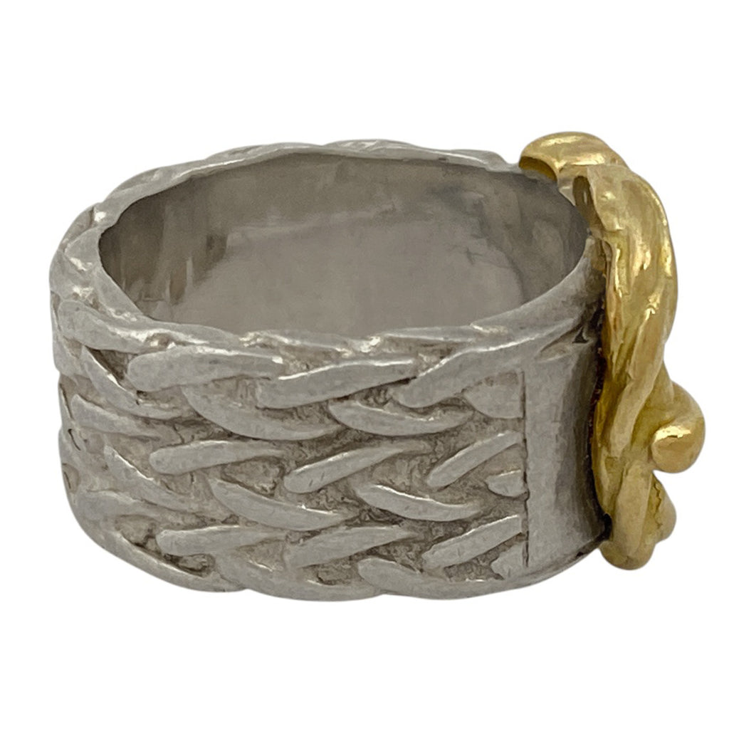 エルメス ディアンヌ リング コンビ 指輪 ベルトモチーフ リング 11号 シルバー シルバー レディース 【中古】bracc