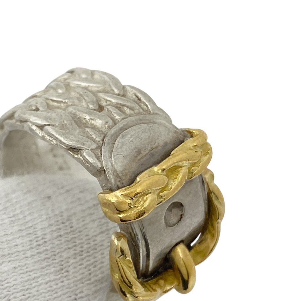 エルメス ディアンヌ リング コンビ 指輪 ベルトモチーフ リング 11号 シルバー シルバー レディース 【中古】bracc