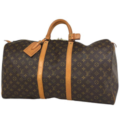 ルイ・ヴィトン キーポル 55 ハンドバッグ 旅行 出張 ビジネス ボストンバッグ モノグラム ブラウン M41424 レディース 【中古】brbag