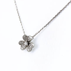 ヴァンクリーフ＆アーペル フリヴォル ミニ ネックレス メレダイヤ ペンダント ネックレス 750 ダイヤモンド レディース 【中古】brjwl