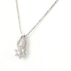 メレダイヤ デザインネックレス プラチナ ペンダント ネックレス Pt900 Pt850 ダイヤモンド レディース 【中古】nbjwl