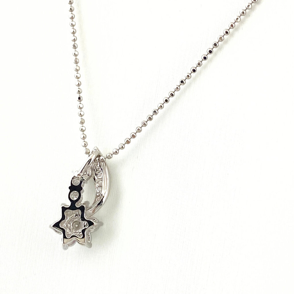 メレダイヤ デザインネックレス プラチナ ペンダント ネックレス Pt900 Pt850 ダイヤモンド レディース 【中古】nbjwl