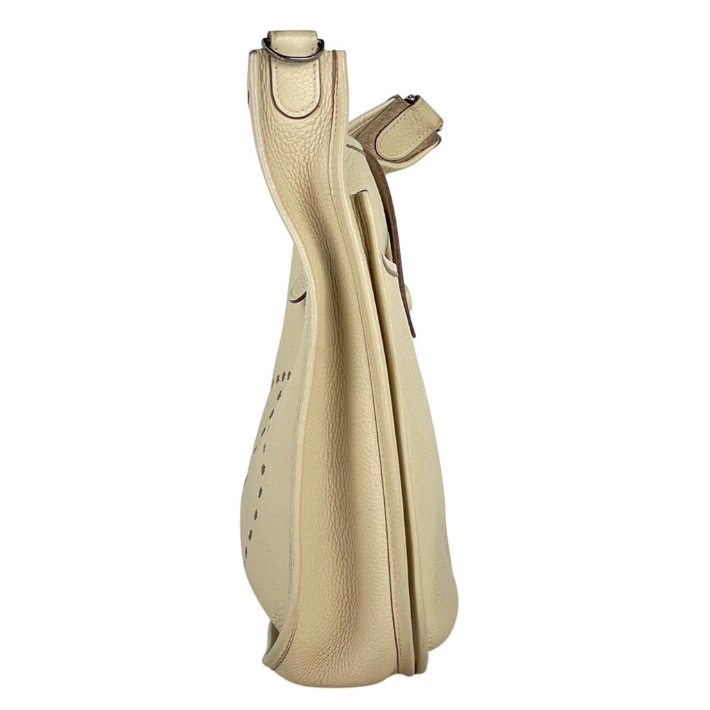 エルメス エヴリン 2 PM パンチング Hロゴ ショルダーバッグ トリヨンクレマンス ベージュ □K レディース 【中古】brbag