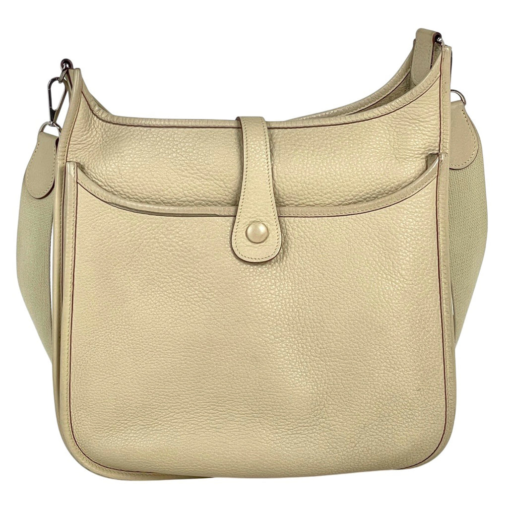 エルメス エヴリン 2 PM パンチング Hロゴ ショルダーバッグ トリヨンクレマンス ベージュ □K レディース 【中古】brbag