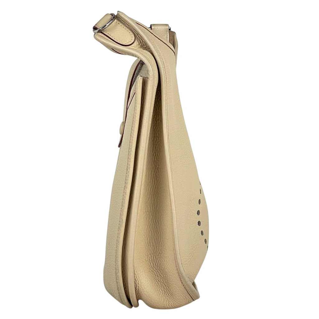 エルメス エヴリン 2 PM パンチング Hロゴ ショルダーバッグ トリヨンクレマンス ベージュ □K レディース 【中古】brbag