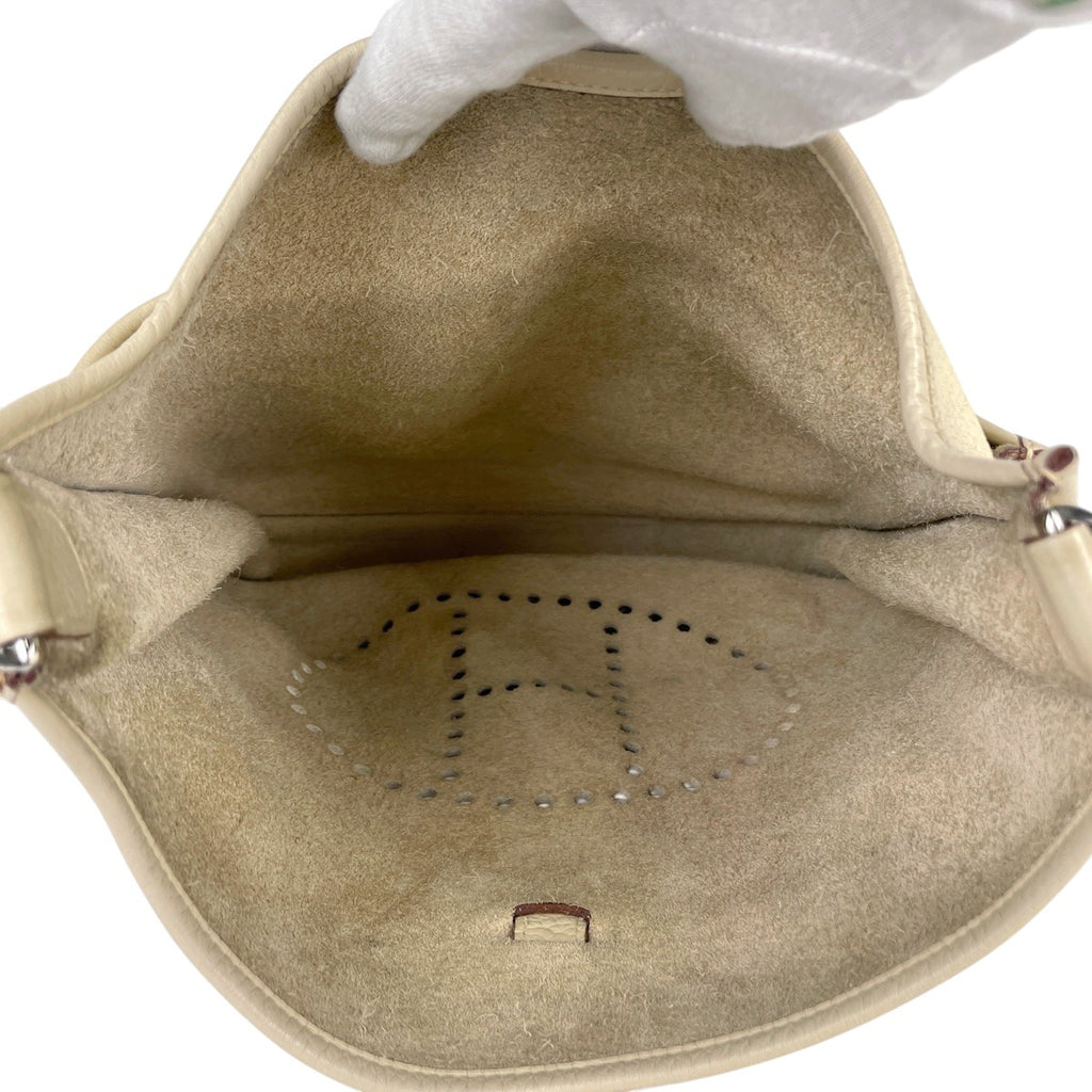 エルメス エヴリン 2 PM パンチング Hロゴ ショルダーバッグ トリヨンクレマンス ベージュ □K レディース 【中古】brbag