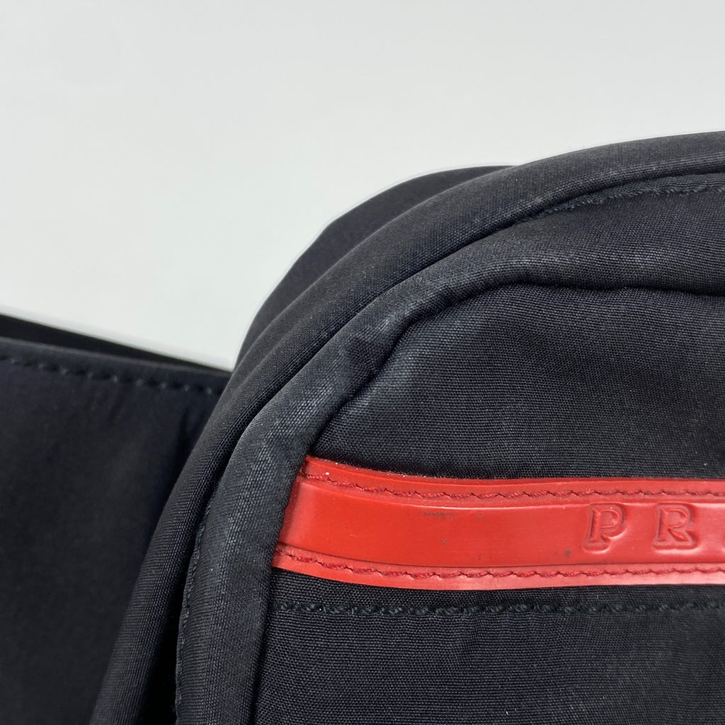 プラダ スポーツライン ウエストバッグ ウエストポーチ ロゴ ボディバッグ ナイロン ネロ(ブラック) メンズ 【中古】brbag