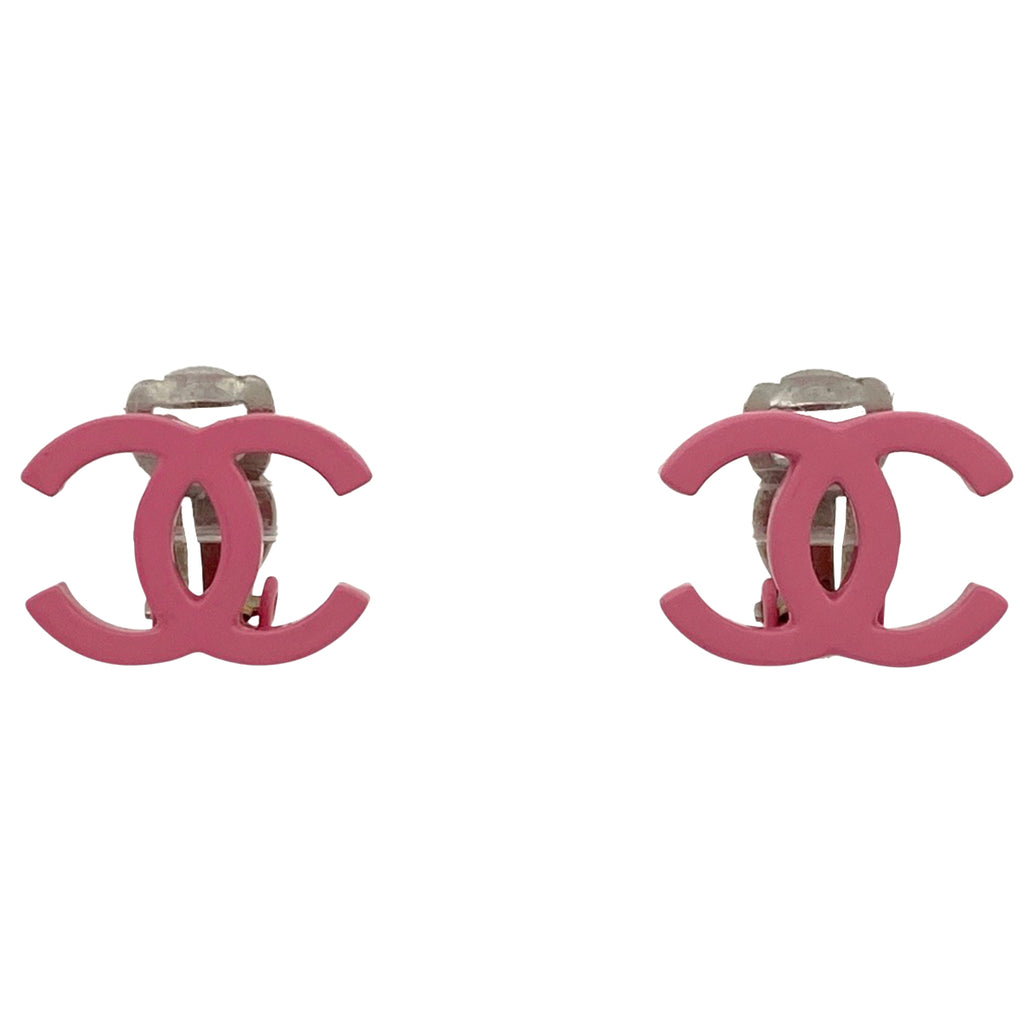 シャネル ココマーク イヤリング シルバーメッキ ピンク シルバー レディース 【中古】bracc