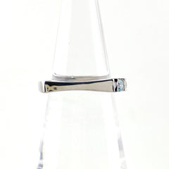 ダイヤモンド デザインリング WG ホワイトゴールド 指輪 メレダイヤ トリートメントダイヤ リング 8号 K18 WG ダイヤモンド レディース 【中古】nbjwl