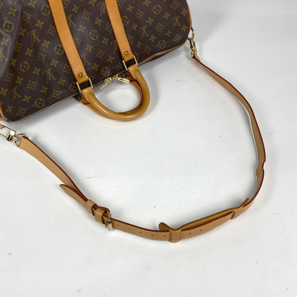 ルイ・ヴィトン キーポル バンドリエール 45 旅行 出張 ボストンバッグ モノグラム ブラウン M41418 レディース 【中古】brbag