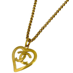 シャネル ココマーク ハートモチーフ ネックレス チェーン ネックレス GP ゴールド レディース 【中古】bracc