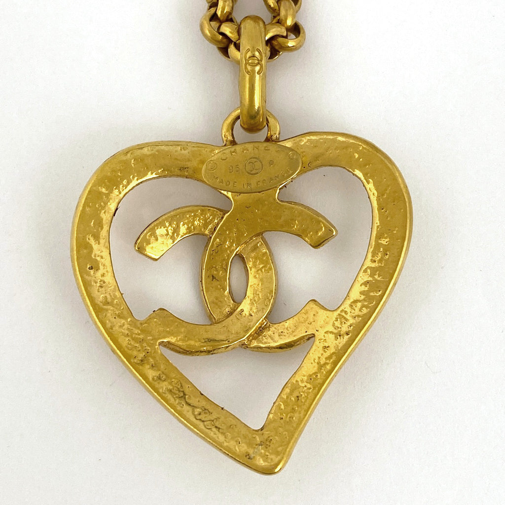 シャネル ココマーク ハートモチーフ ネックレス チェーン ネックレス GP ゴールド レディース 【中古】bracc
