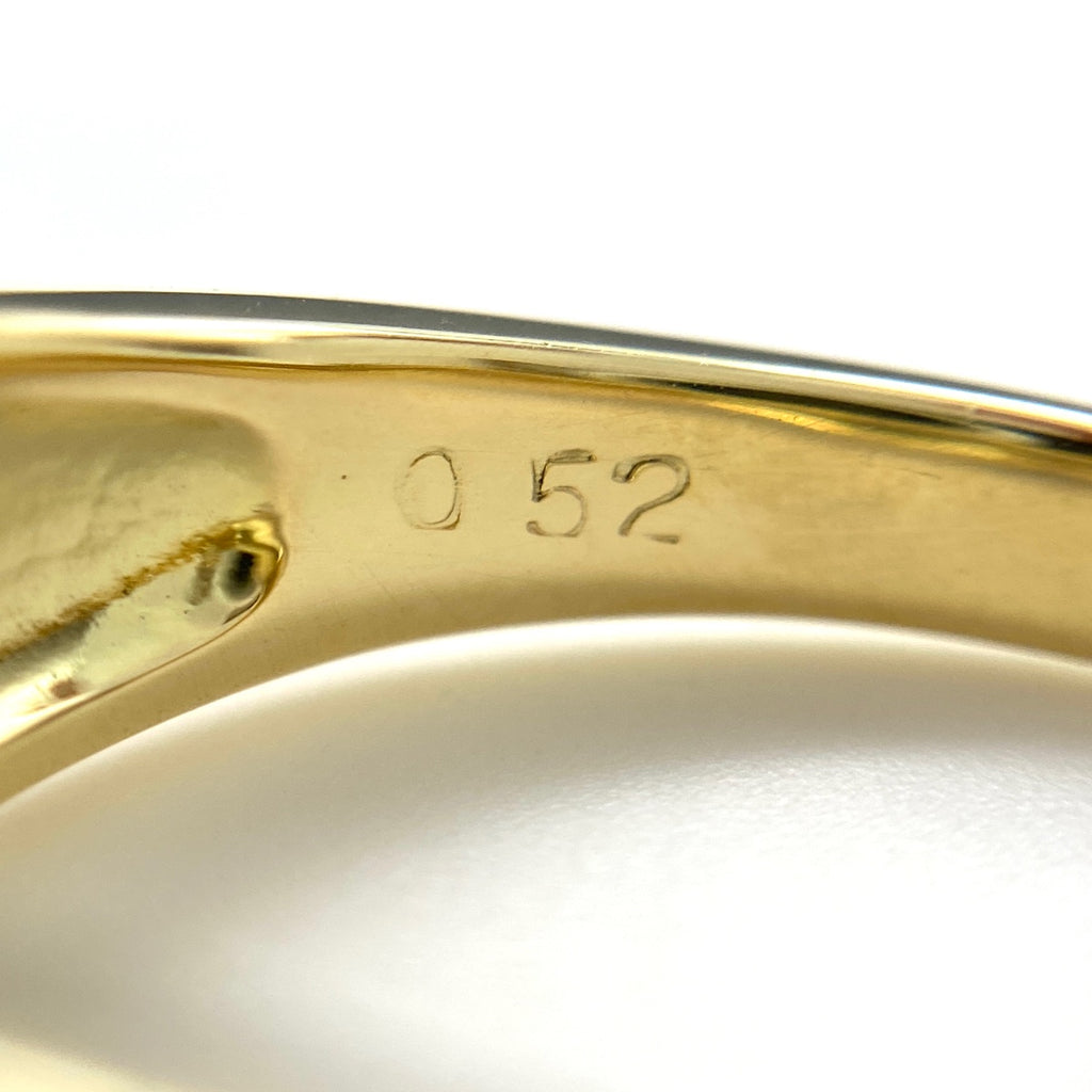 メレダイヤ デザインリング YG イエローゴールド 指輪 リング 12.5号 K18 ダイヤモンド レディース 【中古】nbjwl