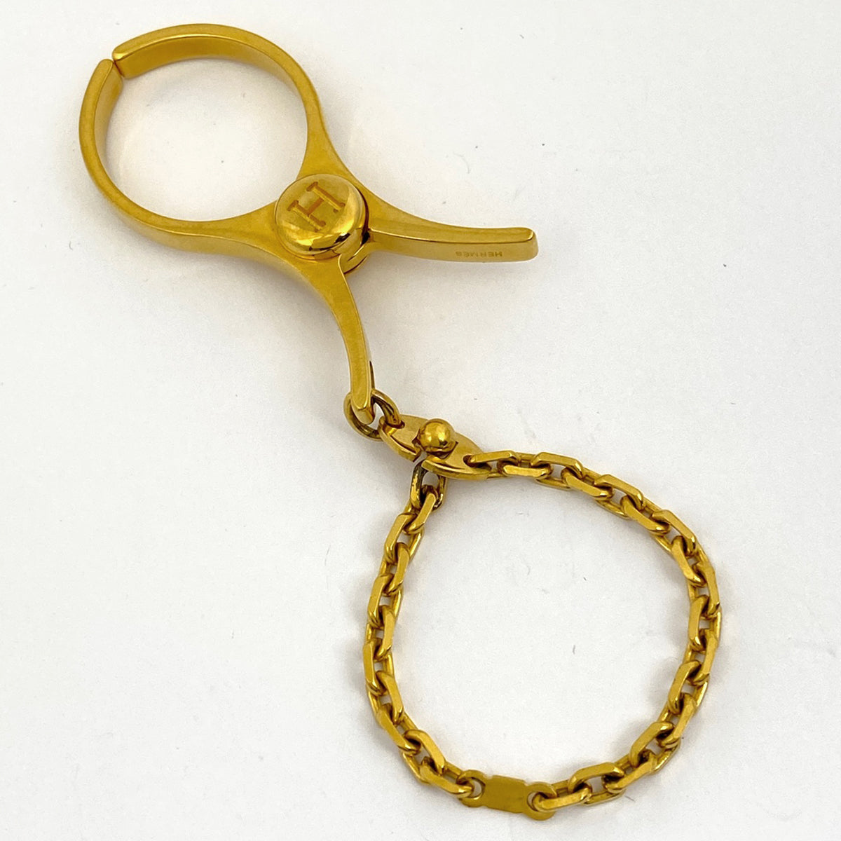 【美品】エルメス フィルー グローブホルダー ゴールド チャーム 手袋 バイセル公式】エルメス フィルー グローブホルダー グローブクリップ