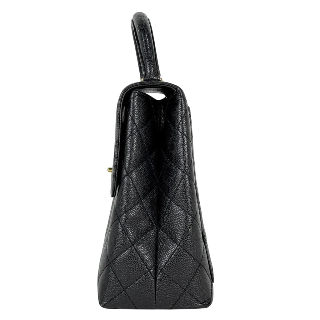 シャネル ココマーク ハンドバッグ マトラッセ ハンドバッグ キャビアスキン ブラック A12397 レディース 【中古】brbag