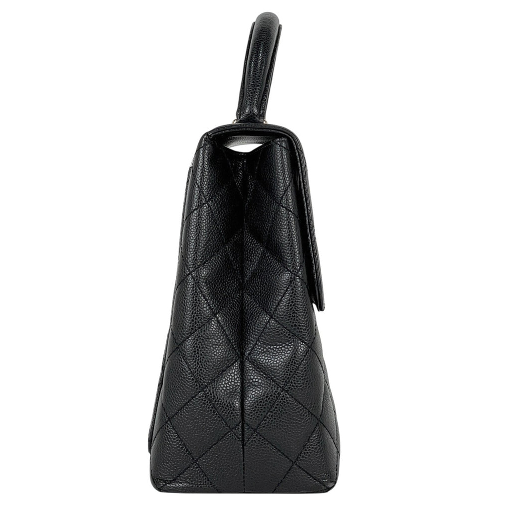 シャネル ココマーク ハンドバッグ マトラッセ ハンドバッグ キャビアスキン ブラック A12397 レディース 【中古】brbag