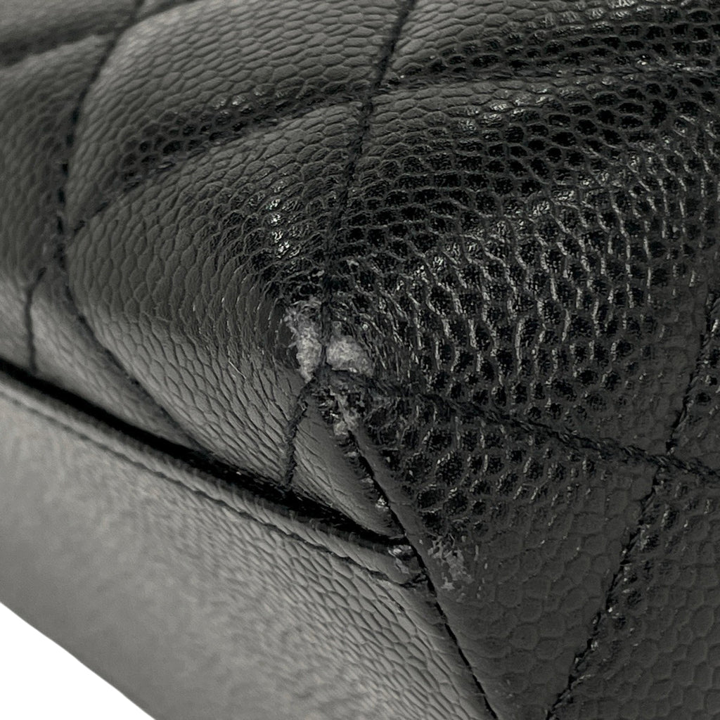 シャネル ココマーク ハンドバッグ マトラッセ ハンドバッグ キャビアスキン ブラック A12397 レディース 【中古】brbag