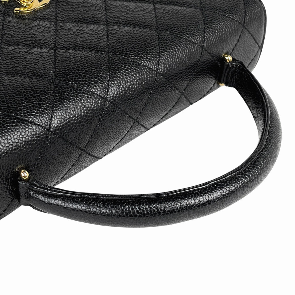 シャネル ココマーク ハンドバッグ マトラッセ ハンドバッグ キャビアスキン ブラック A12397 レディース 【中古】brbag