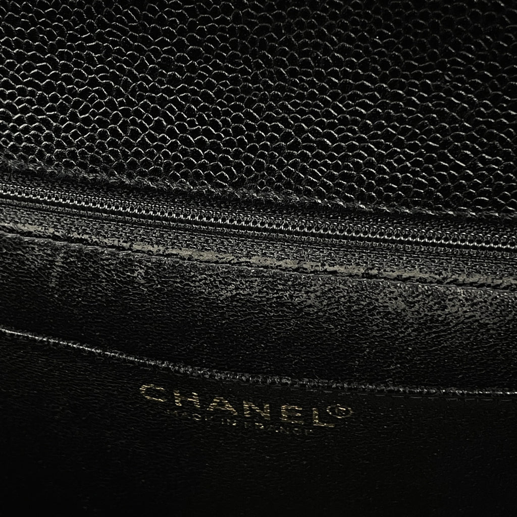 シャネル ココマーク ハンドバッグ マトラッセ ハンドバッグ キャビアスキン ブラック A12397 レディース 【中古】brbag