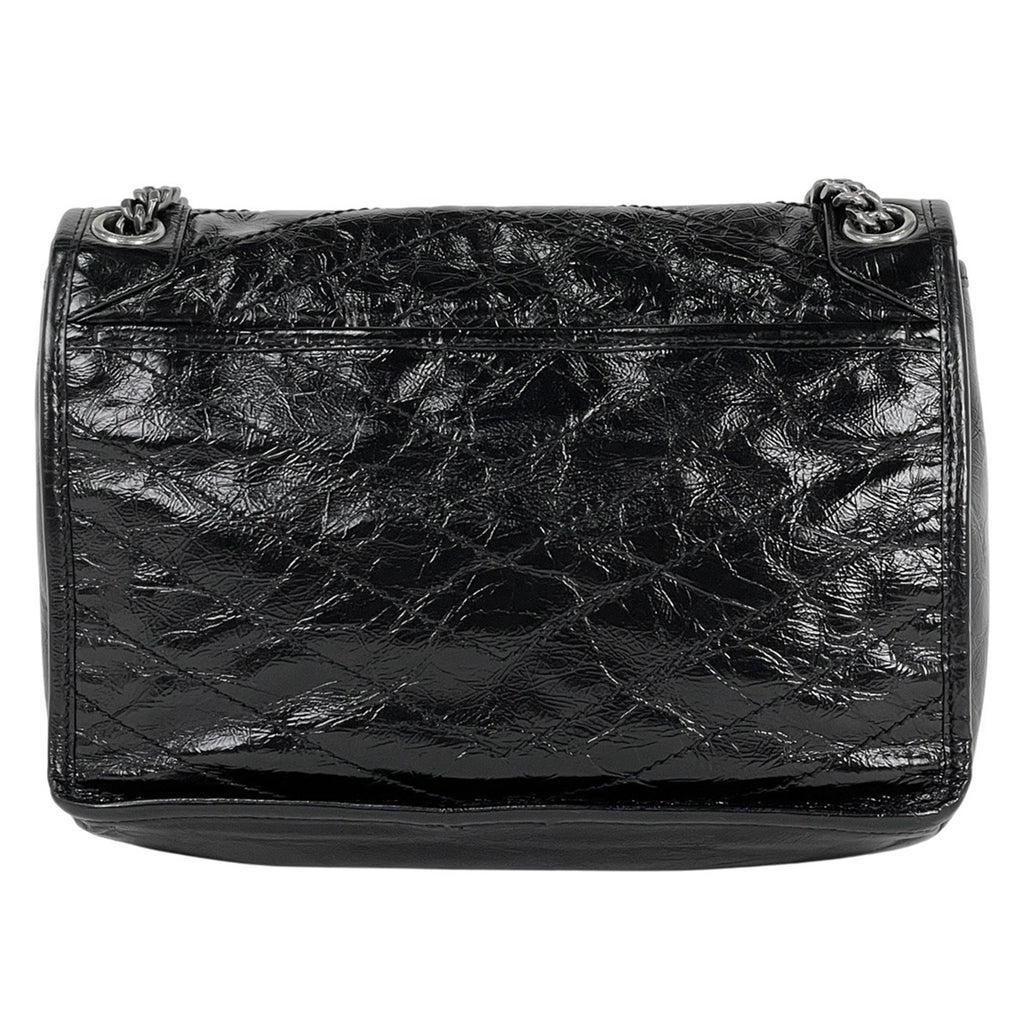 サンローラン ニキ ミディアム チェーン ショルダーバッグ ロゴ ショルダーバッグ レザー ブラック 498894 レディース 【中古】brbag