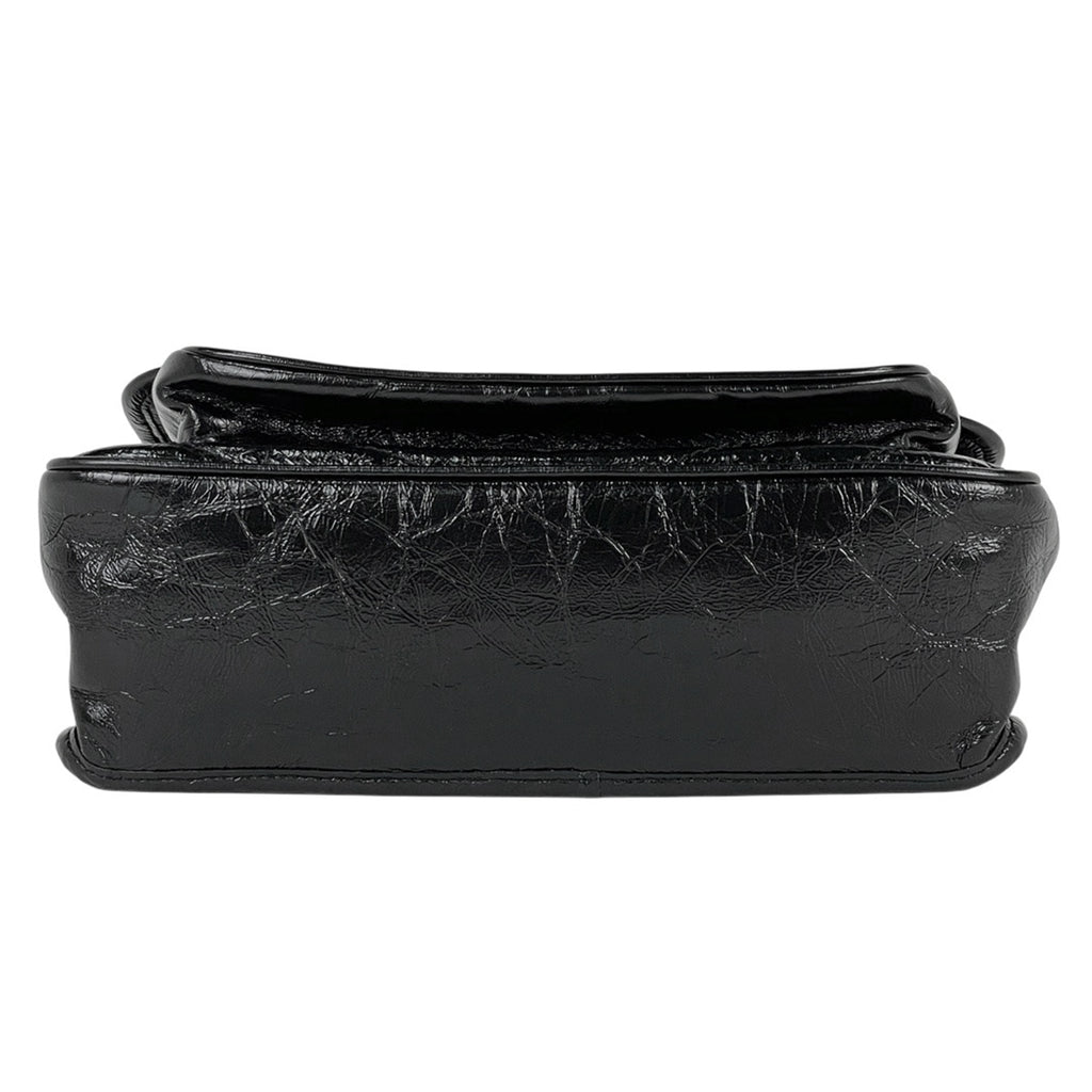 サンローラン ニキ ミディアム チェーン ショルダーバッグ ロゴ ショルダーバッグ レザー ブラック 498894 レディース 【中古】brbag