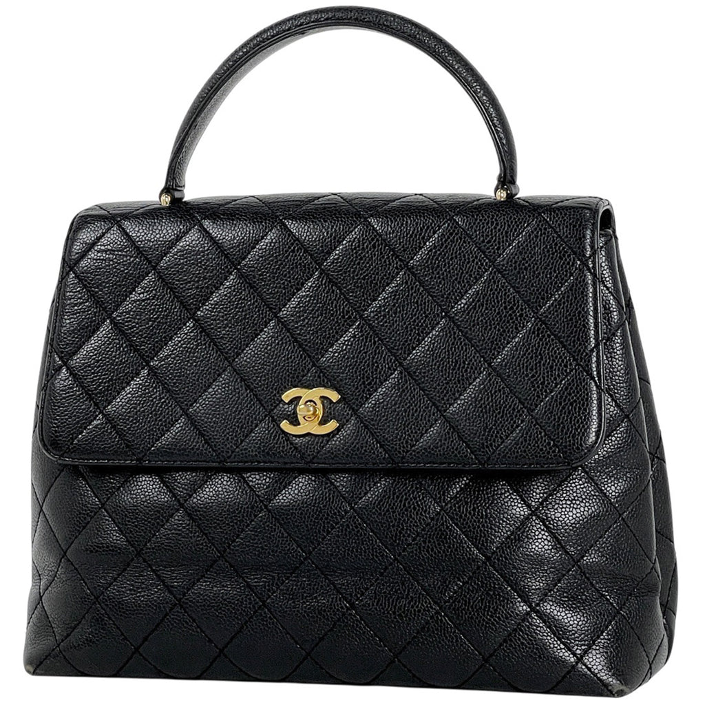 シャネル ココマーク ハンドバッグ マトラッセ ハンドバッグ キャビアスキン ブラック レディース 【中古】brbag