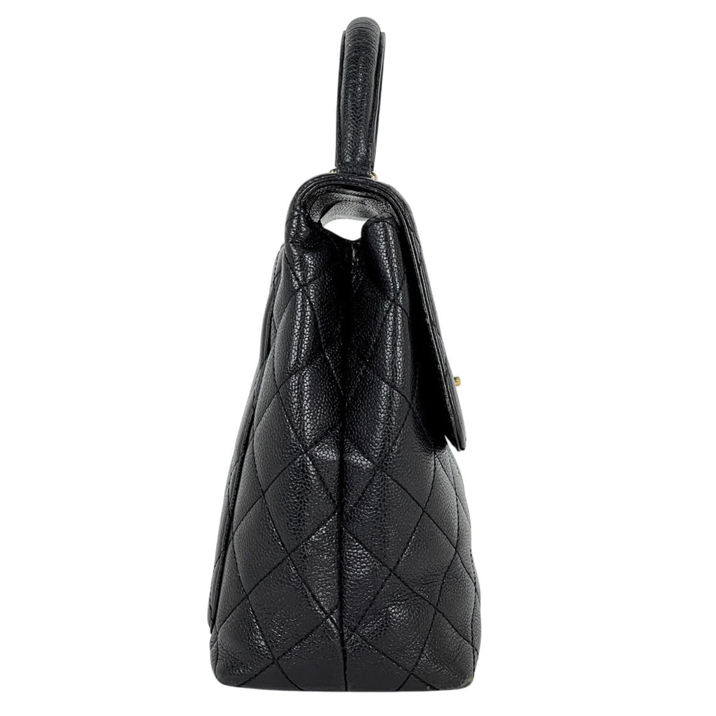 シャネル ココマーク ハンドバッグ マトラッセ ハンドバッグ キャビアスキン ブラック レディース 【中古】brbag