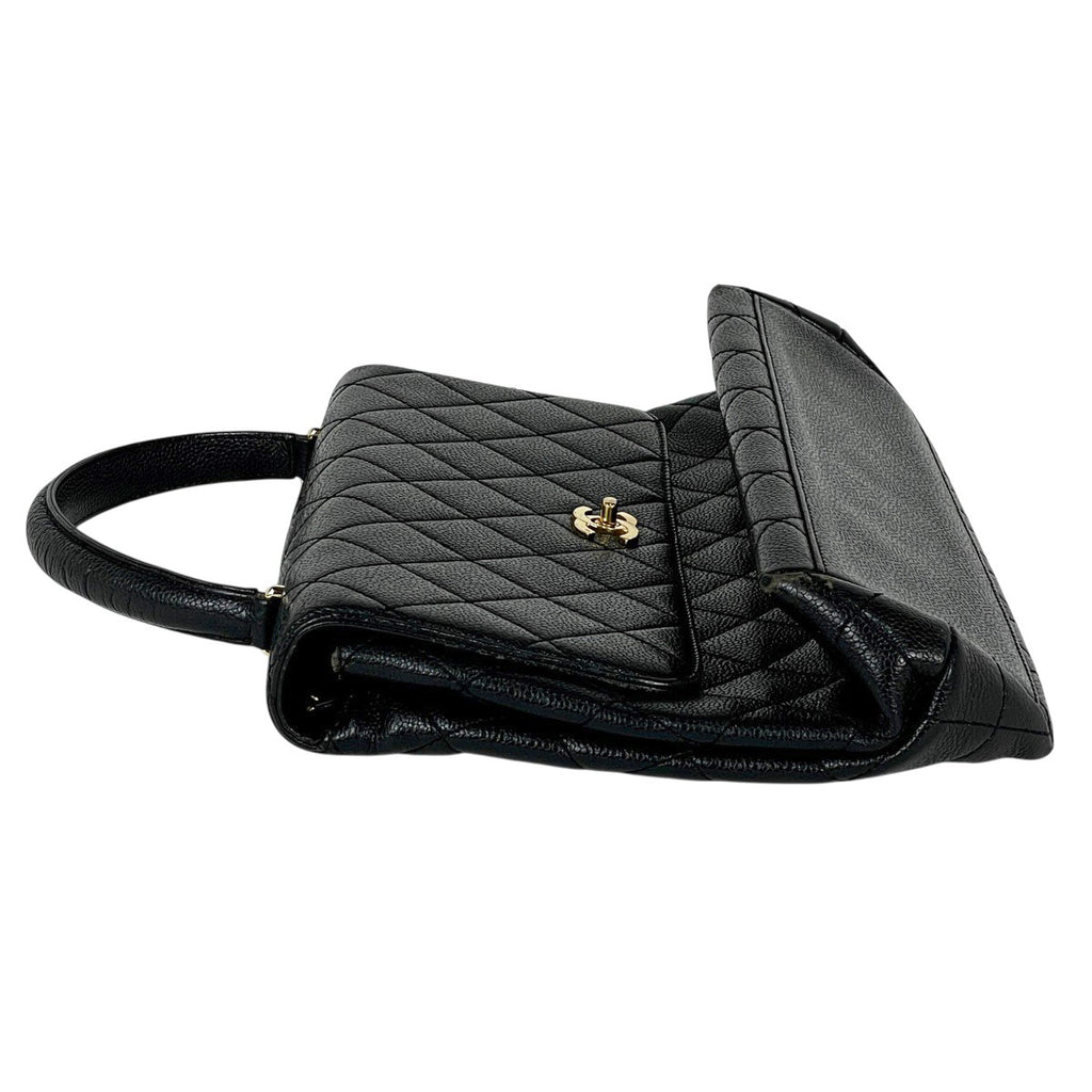 シャネル ココマーク ハンドバッグ マトラッセ ハンドバッグ キャビアスキン ブラック レディース 【中古】brbag