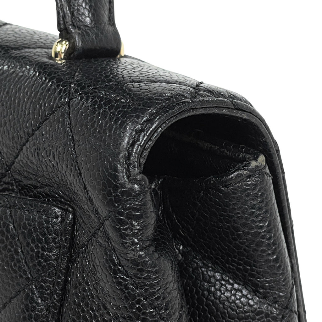 シャネル ココマーク ハンドバッグ マトラッセ ハンドバッグ キャビアスキン ブラック レディース 【中古】brbag