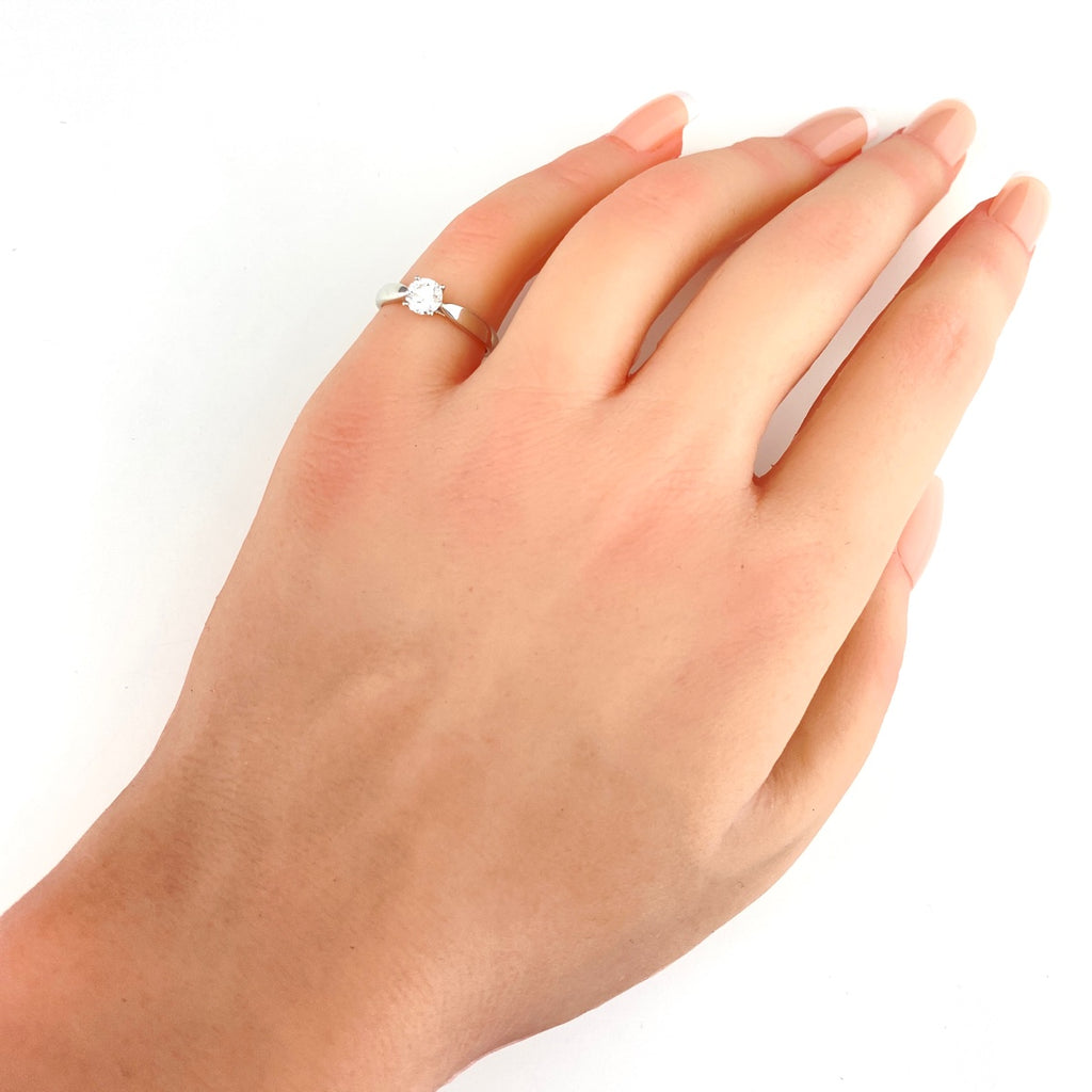 ティファニー ダイヤモンド デザインリング プラチナ 指輪 リング 7.5号 Pt950 ダイヤモンド レディース 【中古】brjwl