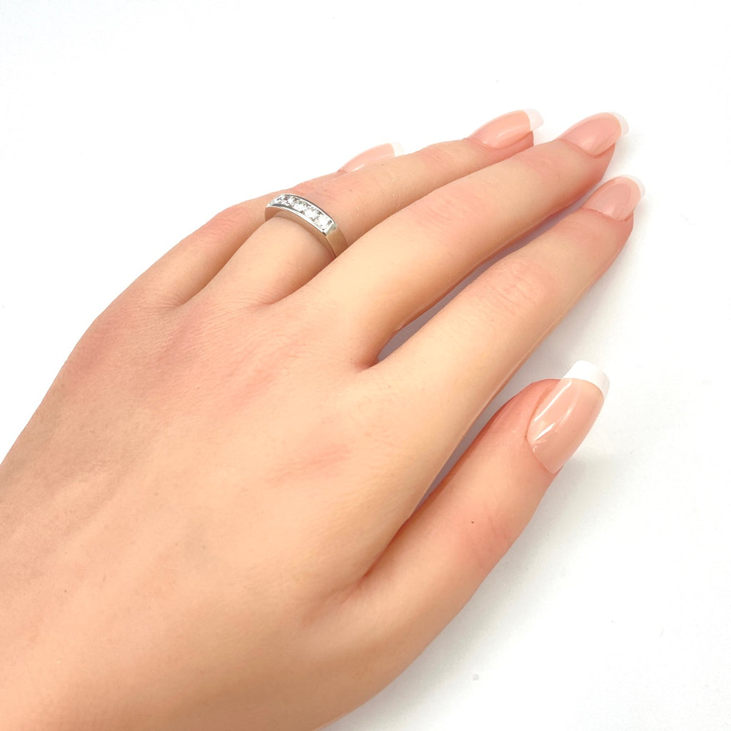 メレダイヤ デザインリング プラチナ 指輪 リング 12号 Pt900 ダイヤモンド レディース 【中古】nbjwl