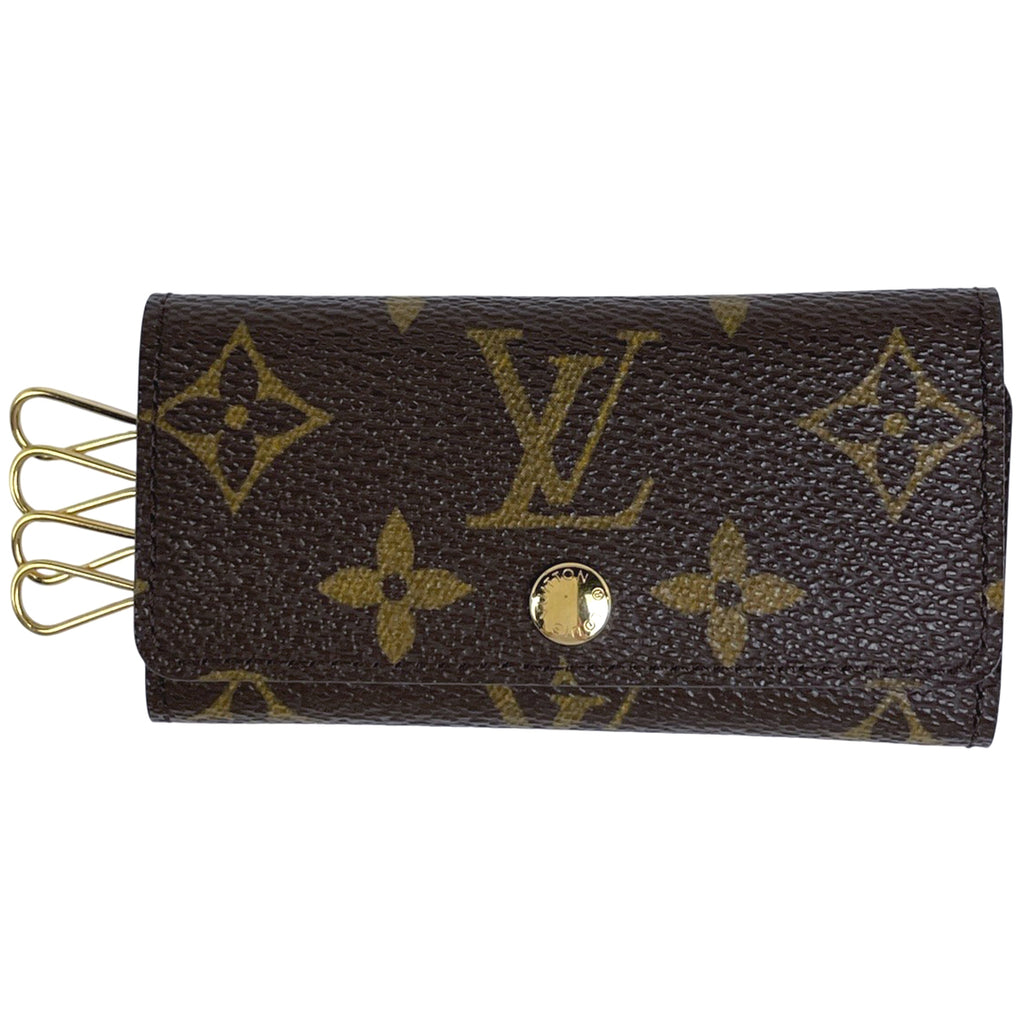 ルイ・ヴィトン ミュルティクレ 4 鍵入れ キーフック キーホルダー キーケース モノグラム ブラウン M69517 レディース 【中古】brbag