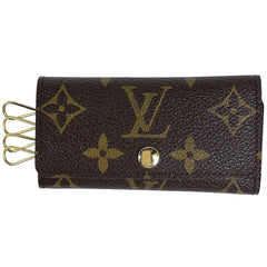 ルイ・ヴィトン ミュルティクレ 4 鍵入れ キーフック キーホルダー キーケース モノグラム ブラウン M69517 レディース 【中古】brbag