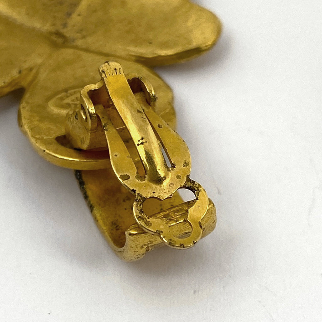 シャネル ココマーク スイング イヤリング クローバーモチーフ イヤリング GP ゴールド レディース 【中古】bracc