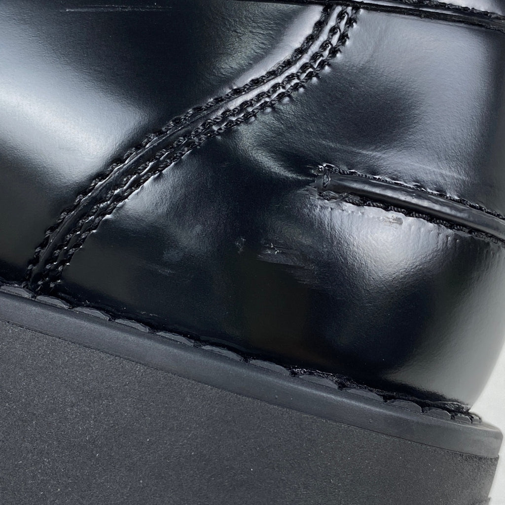 フェンディ オーロック ローファー 厚底 バックル 靴 ローファー レザー ブラック メンズ 【中古】brapp