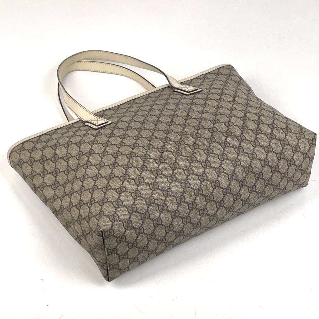 グッチ GG柄 トートバッグ ショルダーバッグ トートバッグ コーティングキャンバス ベージュ ホワイト 211137 レディース 【中古】brbag