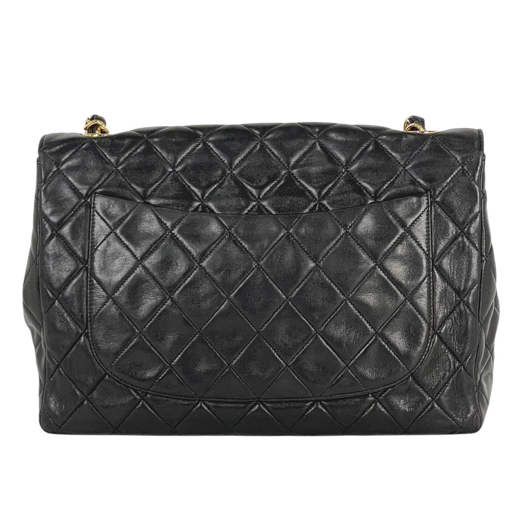 シャネル デカ マトラッセ シングルフラップ チェーン ショルダーバッグ ココマーク ショルダーバッグ レザー ブラック レディース 【中古】brbag