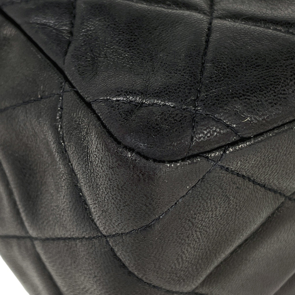 シャネル デカ マトラッセ シングルフラップ チェーン ショルダーバッグ ココマーク ショルダーバッグ レザー ブラック レディース 【中古】brbag