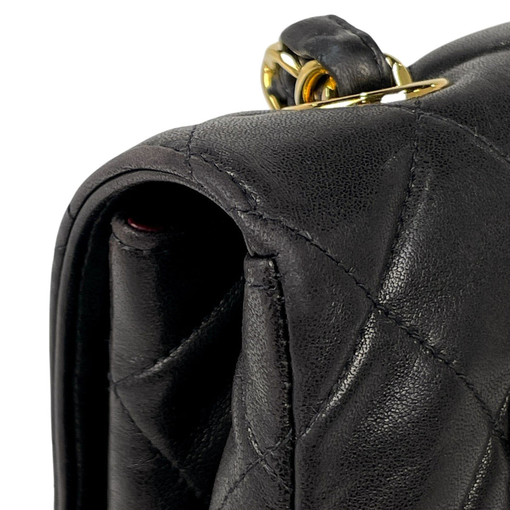 シャネル デカ マトラッセ シングルフラップ チェーン ショルダーバッグ ココマーク ショルダーバッグ レザー ブラック レディース 【中古】brbag