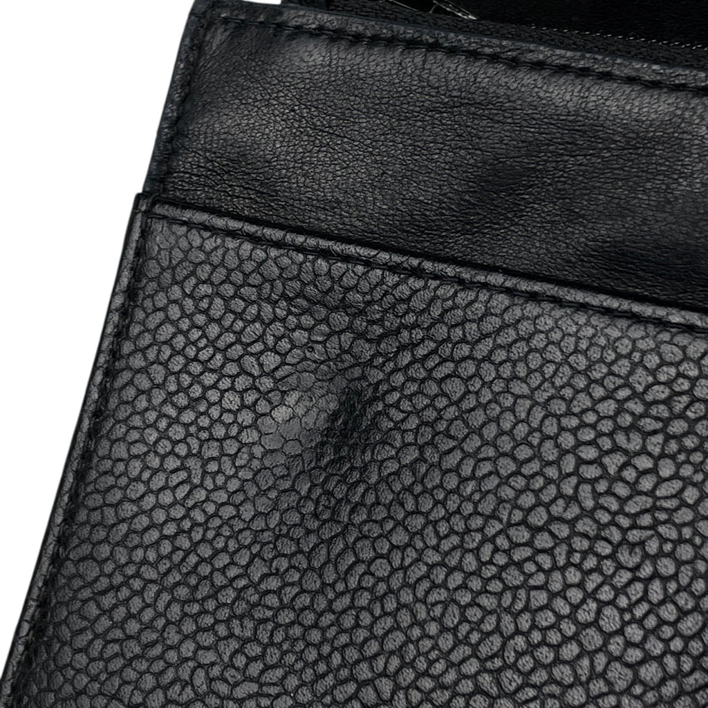 シャネル ココマーク チェーン ウォレット 財布 ショルダーバッグ キャビアスキン ブラック レディース 【中古】brbag