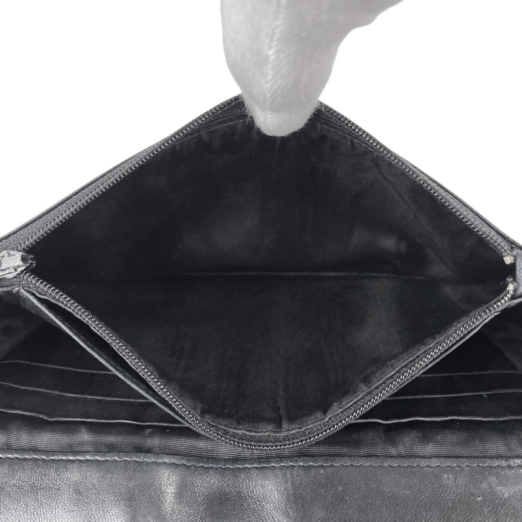 シャネル ココマーク チェーン ウォレット 財布 ショルダーバッグ キャビアスキン ブラック レディース 【中古】brbag