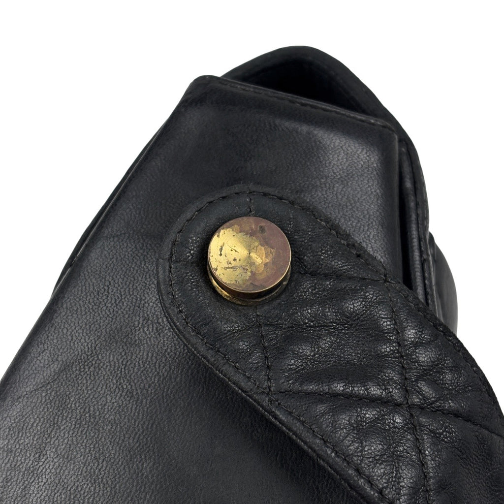 シャネル ココマーク ショルダーバッグ マトラッセ ショルダーバッグ レザー ブラック レディース 【中古】brbag