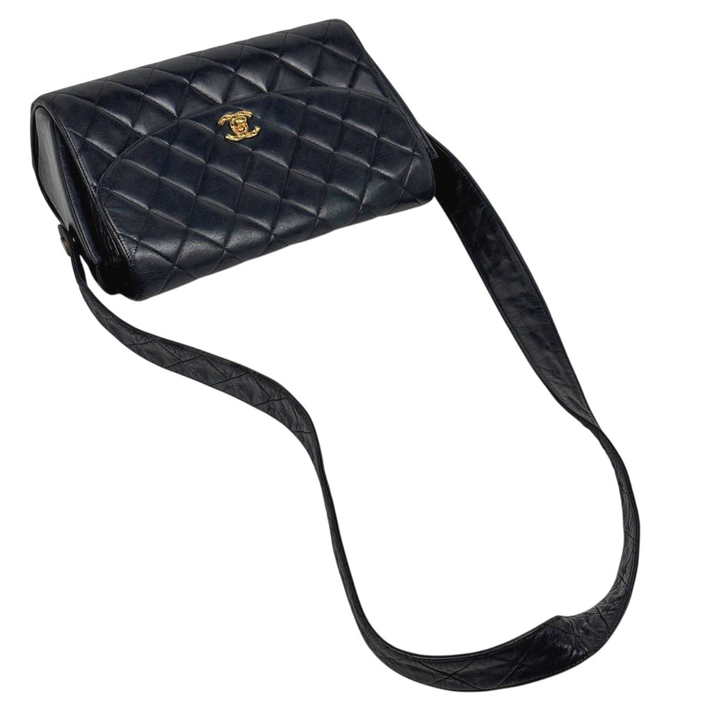 シャネル ココマーク ショルダーバッグ マトラッセ ショルダーバッグ レザー ブラック レディース 【中古】brbag