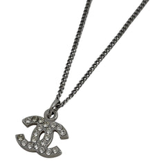 シャネル ココマーク ラインストーン ネックレス シルバーメッキ シルバー レディース 【中古】bracc